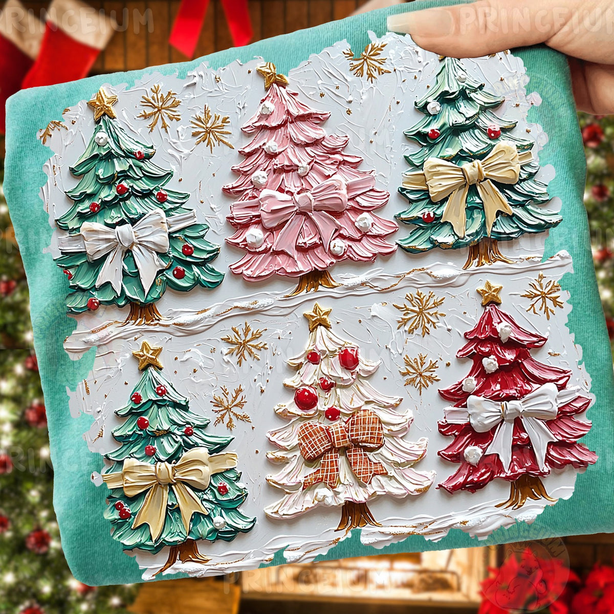 Puffy Paint Christmas Trees