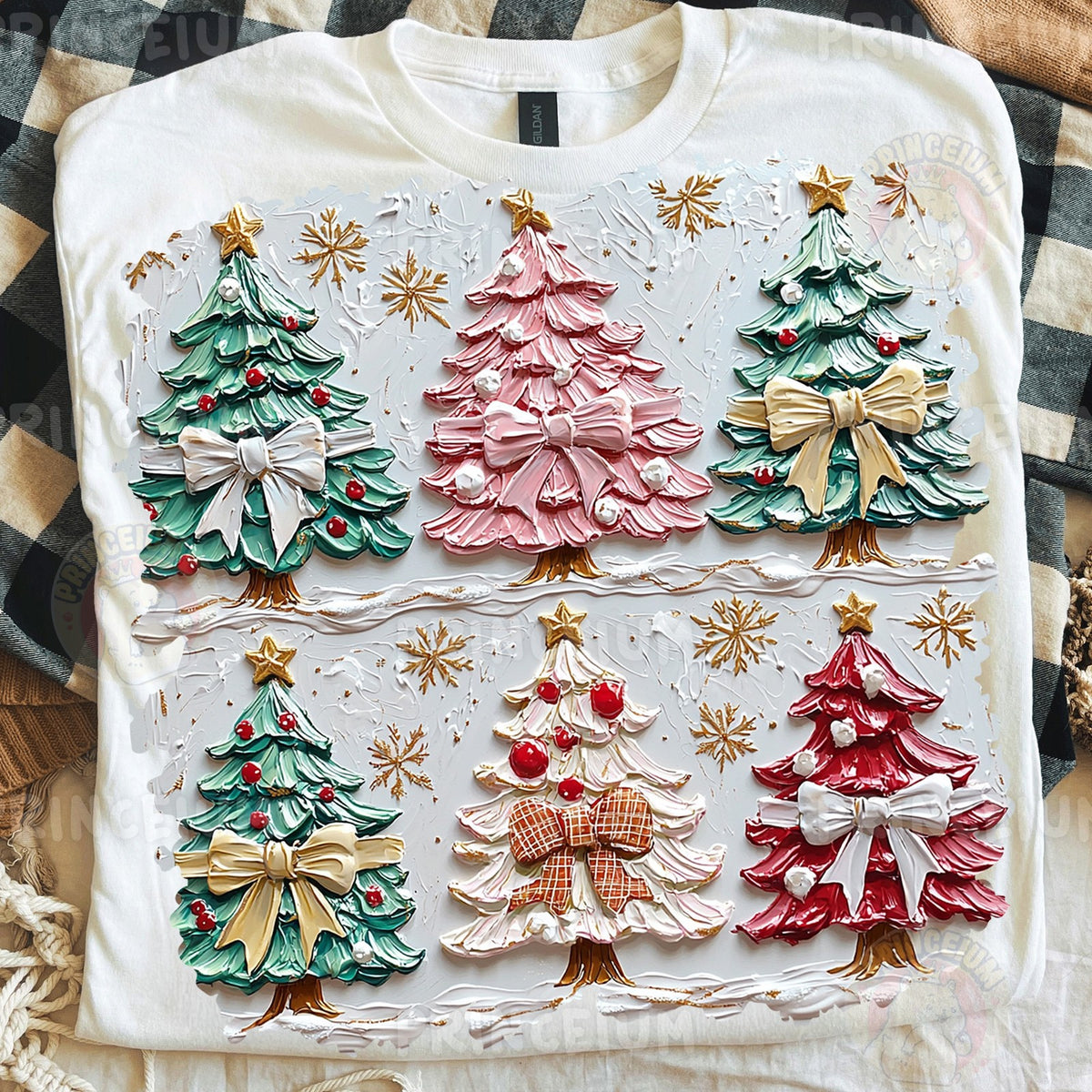 Puffy Paint Christmas Trees