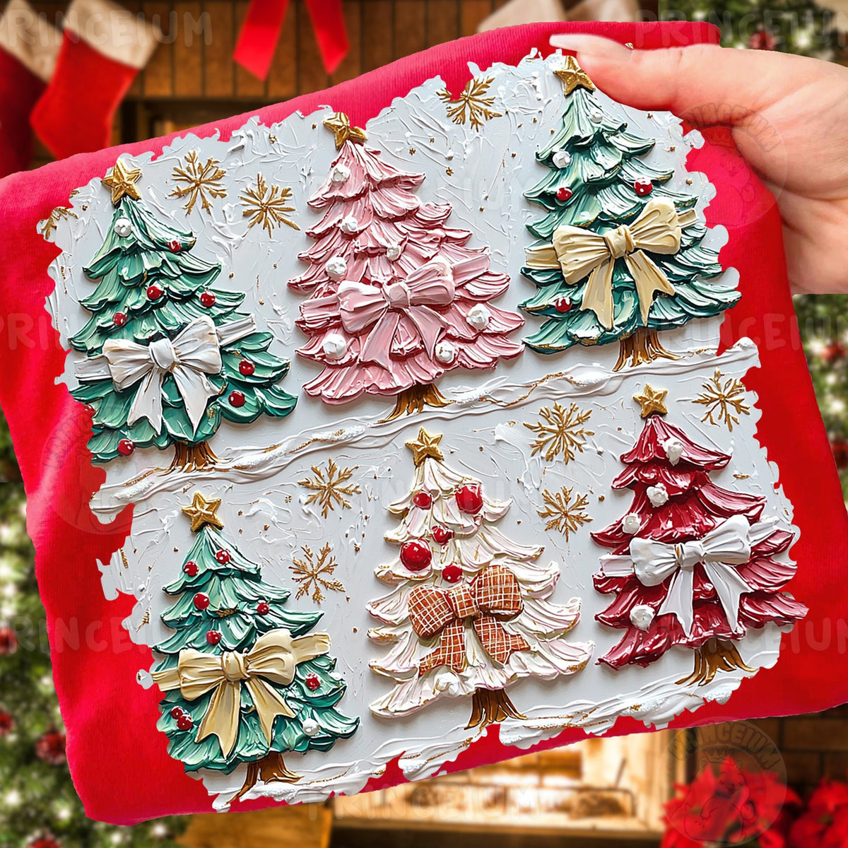 Puffy Paint Christmas Trees
