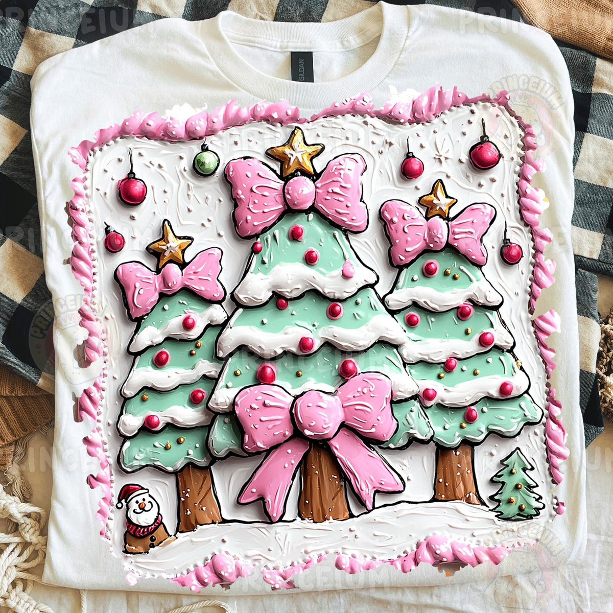 Pink Bow Christmas Trees
