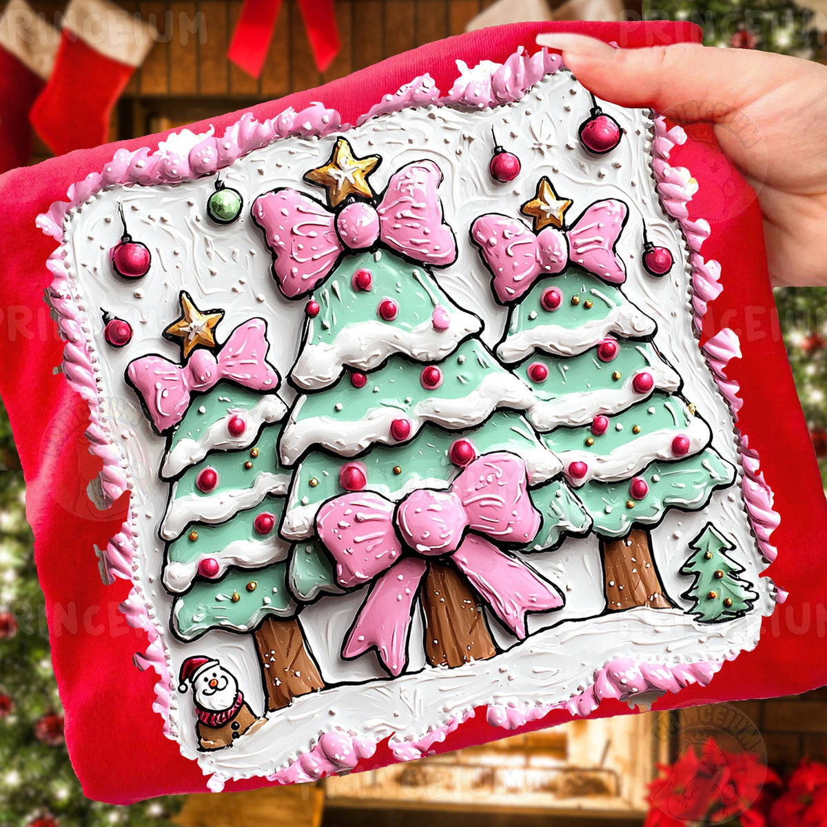 Pink Bow Christmas Trees