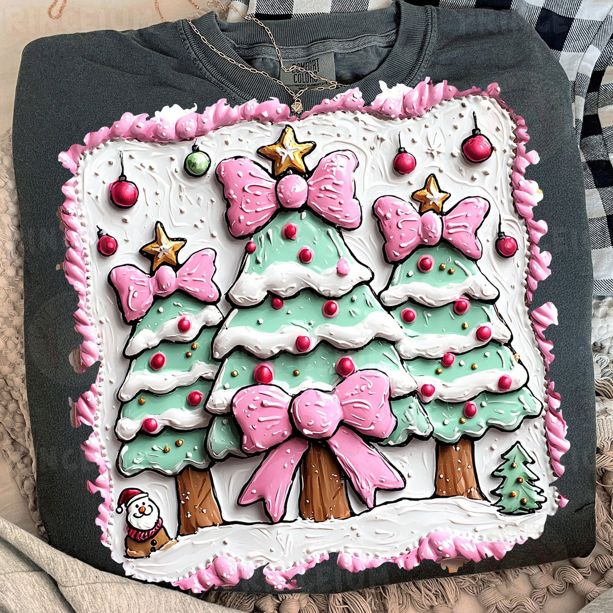 Pink Bow Christmas Trees