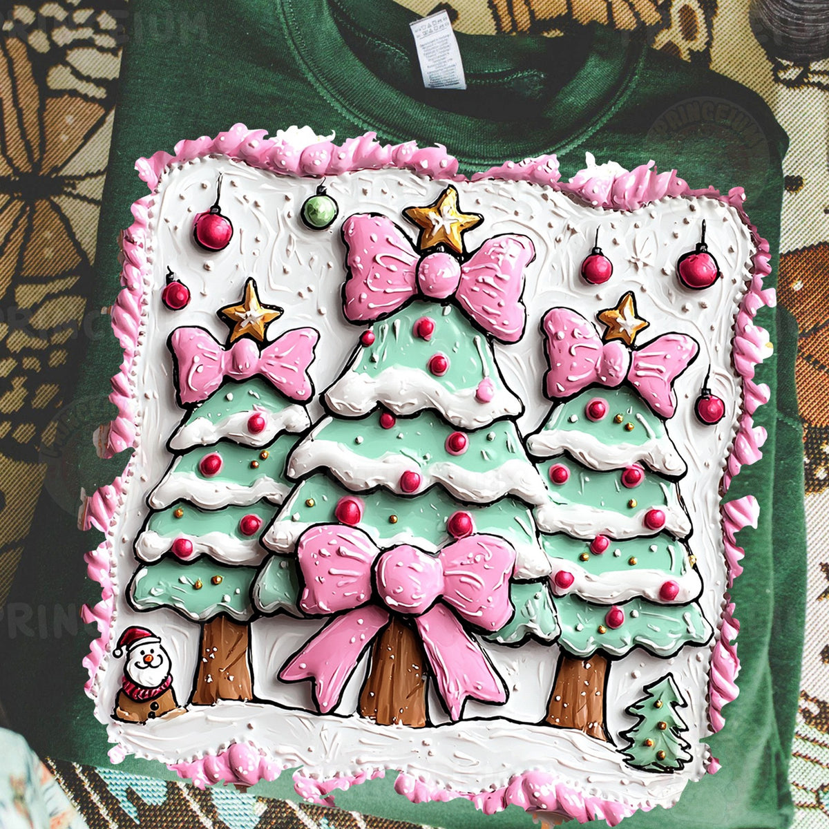 Pink Bow Christmas Trees