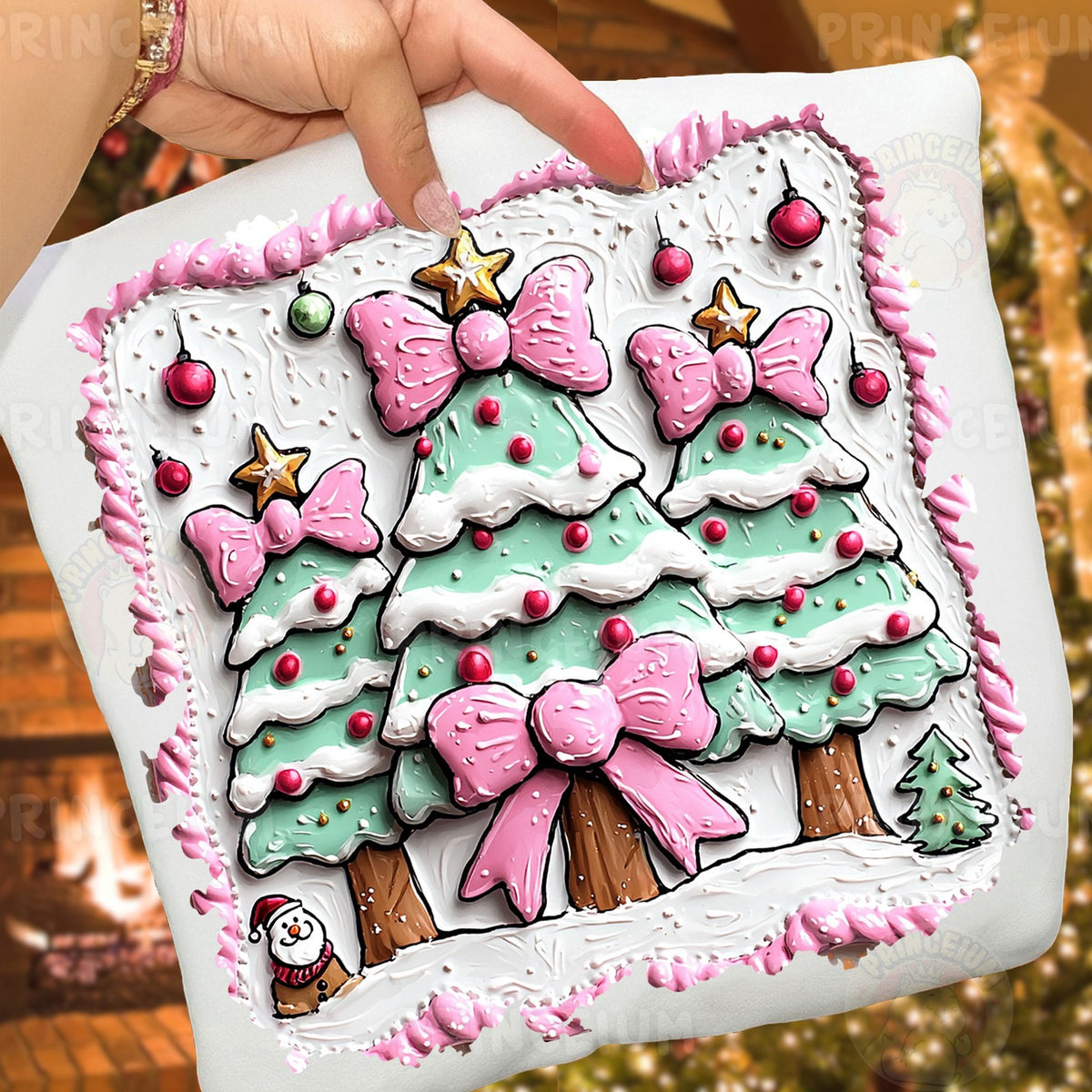 Pink Bow Christmas Trees