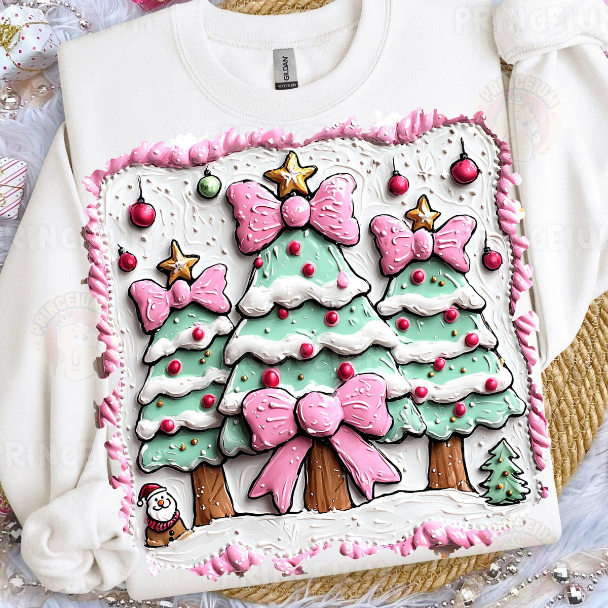 Pink Bow Christmas Trees