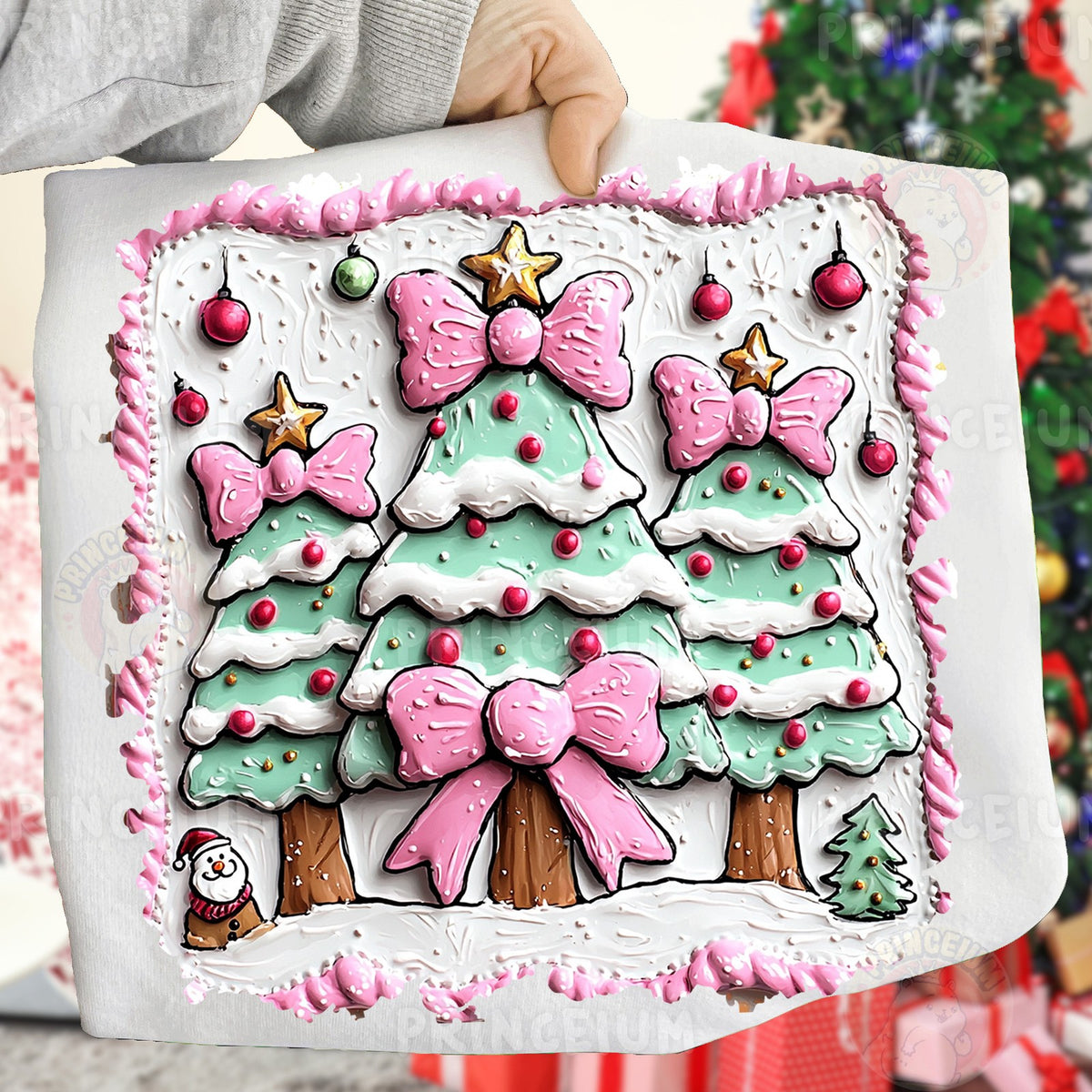 Pink Bow Christmas Trees
