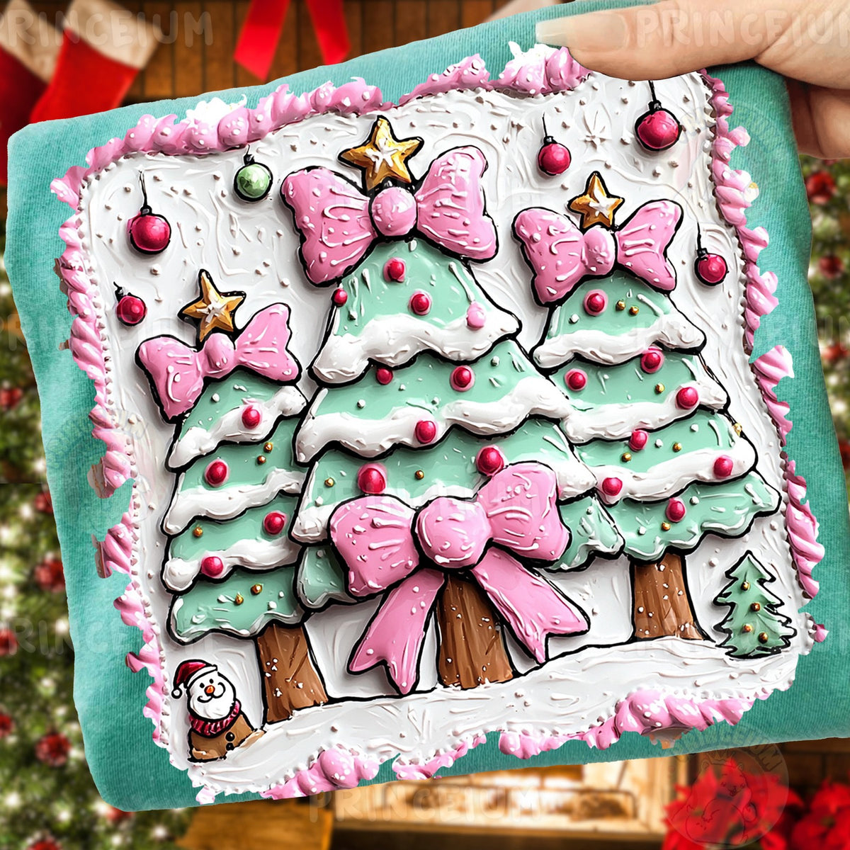 Pink Bow Christmas Trees