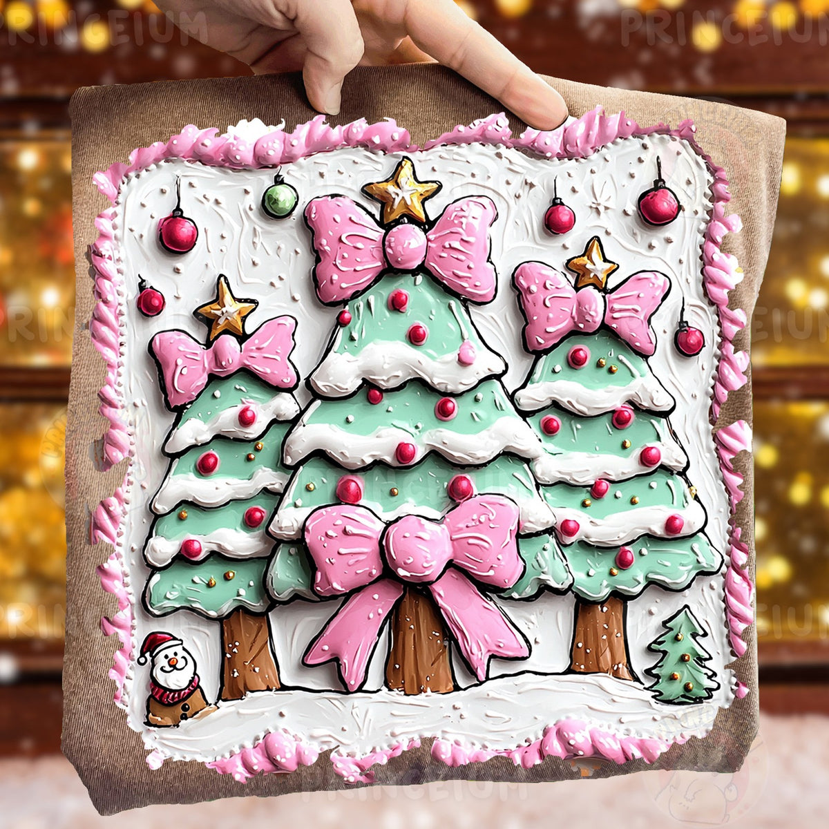 Pink Bow Christmas Trees