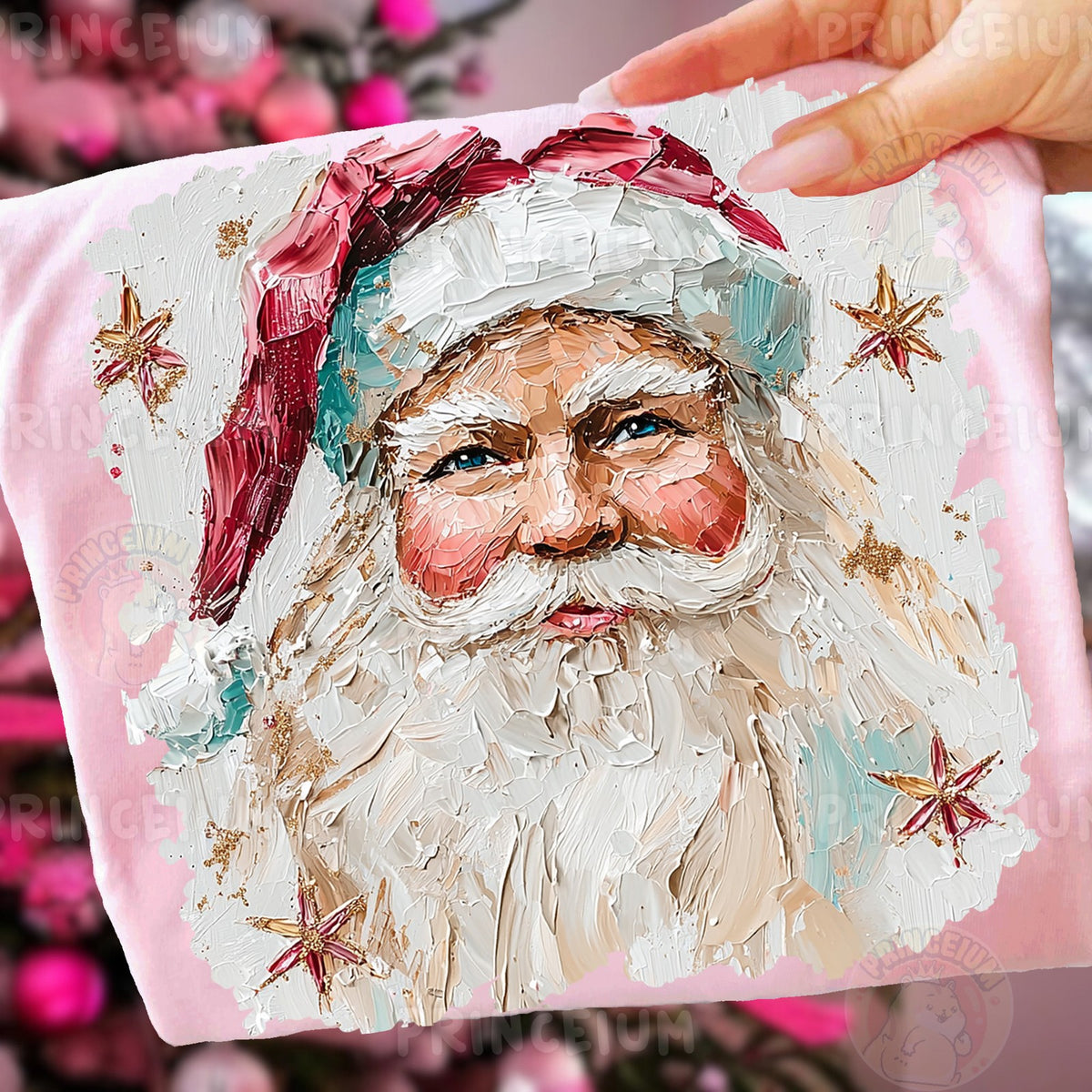 Painterly Vintage Santa