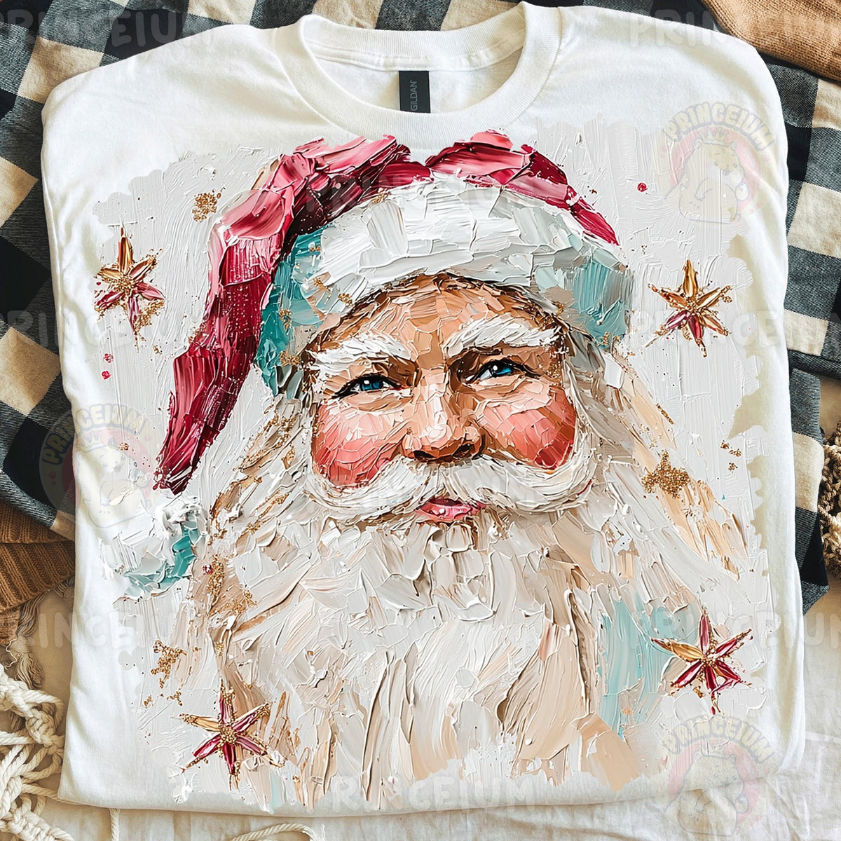 Painterly Vintage Santa