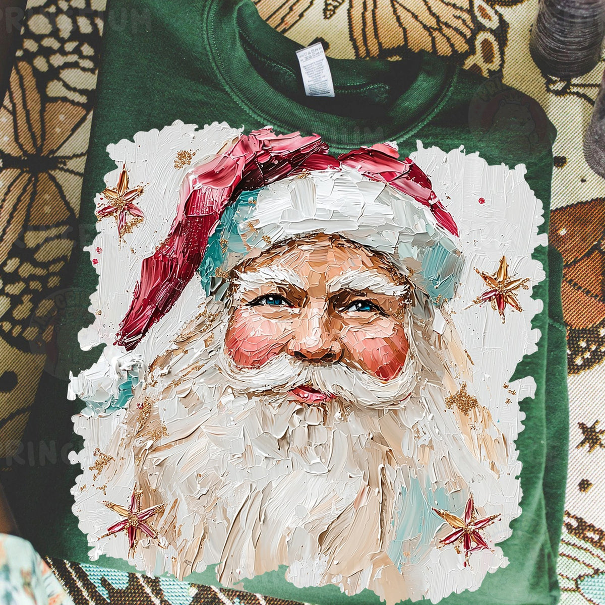 Painterly Vintage Santa