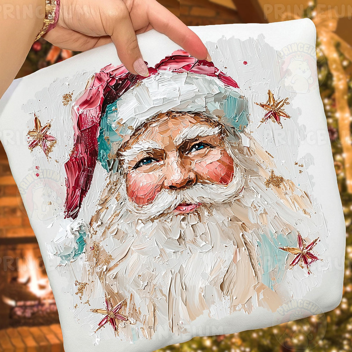 Painterly Vintage Santa