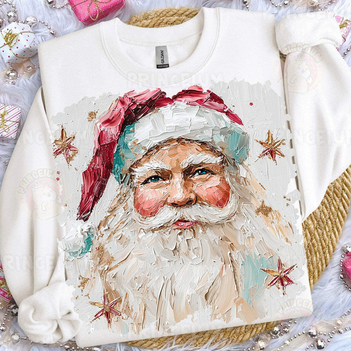 Painterly Vintage Santa