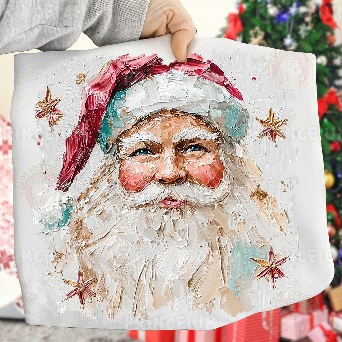 Painterly Vintage Santa