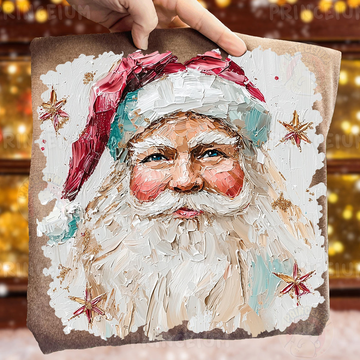 Painterly Vintage Santa