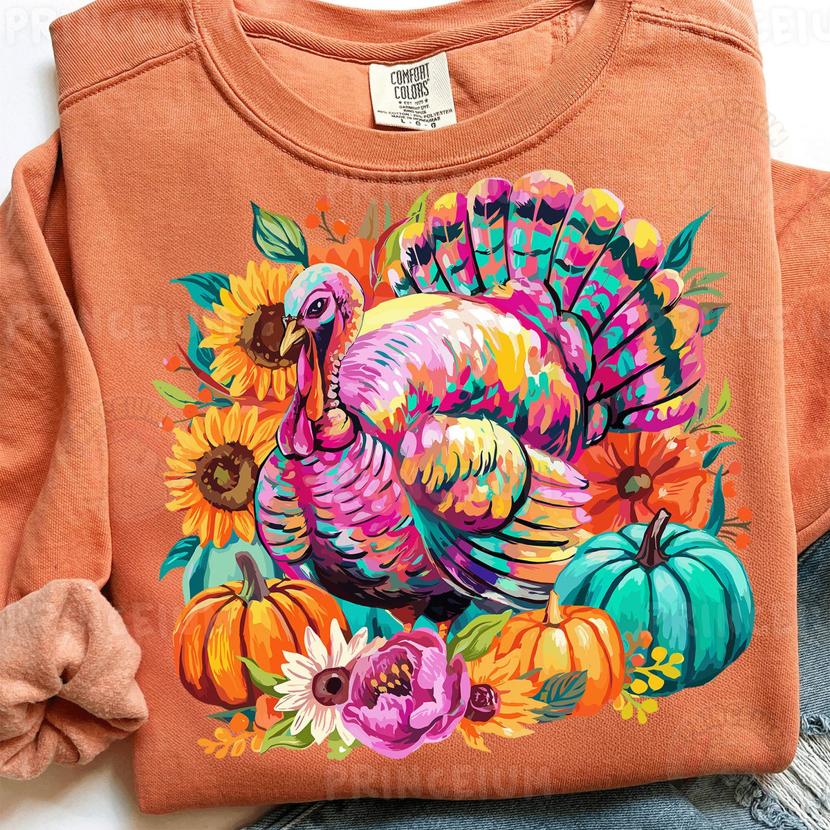 Colorful Harvest Turkey