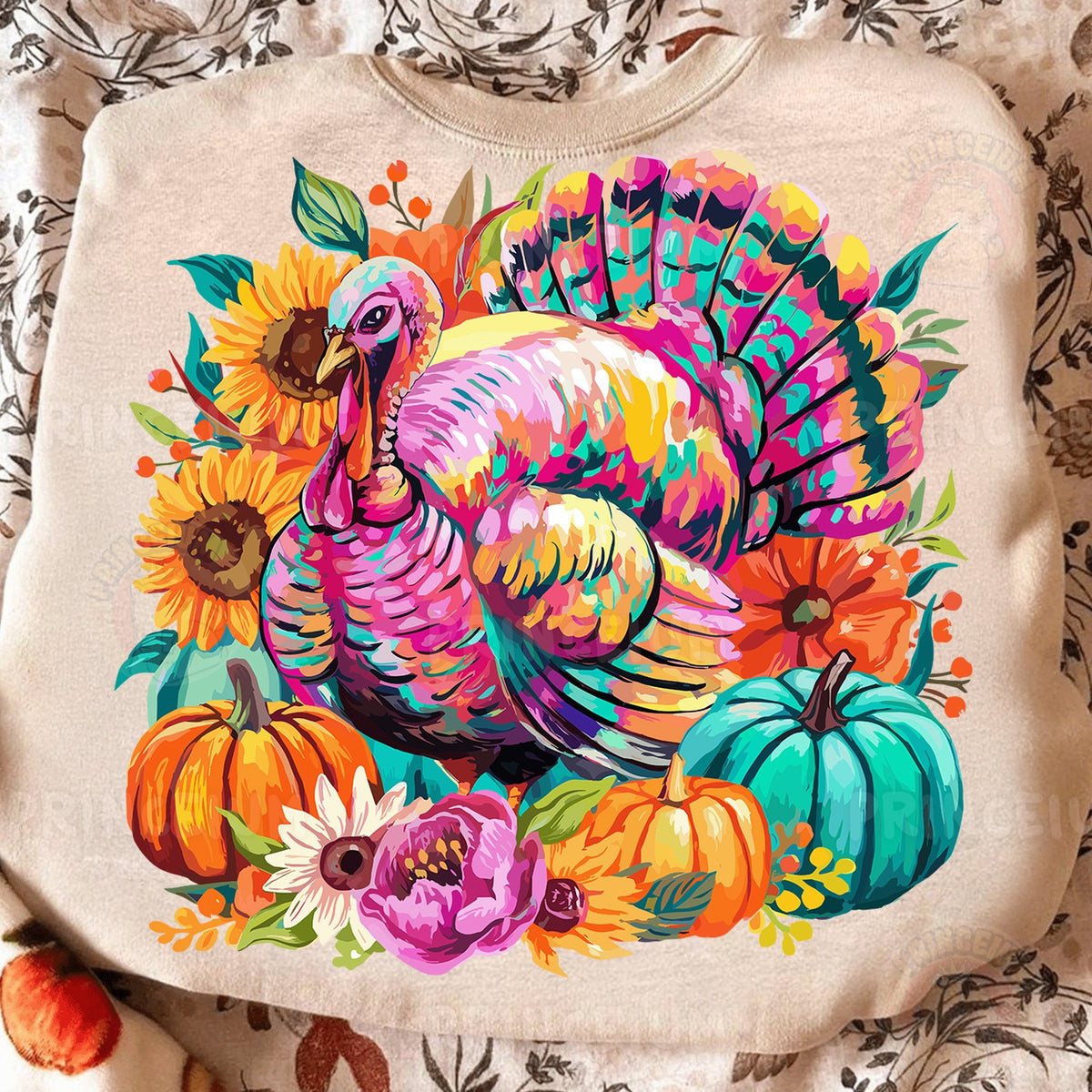 Colorful Harvest Turkey