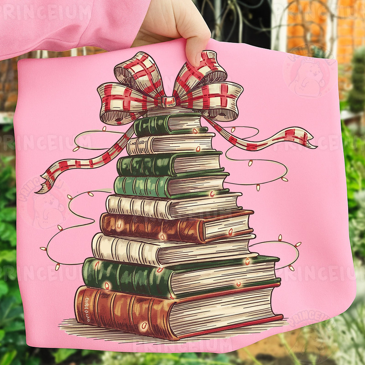Vintage Christmas Book Stack