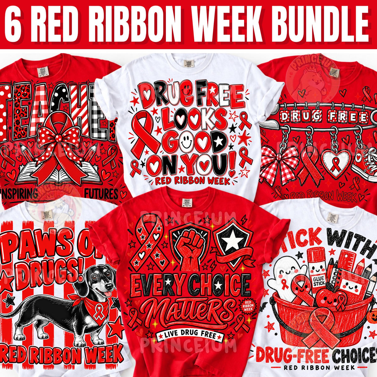 Drug Free Looks Good & Every Choice Matters Red Ribbon Week Bundle