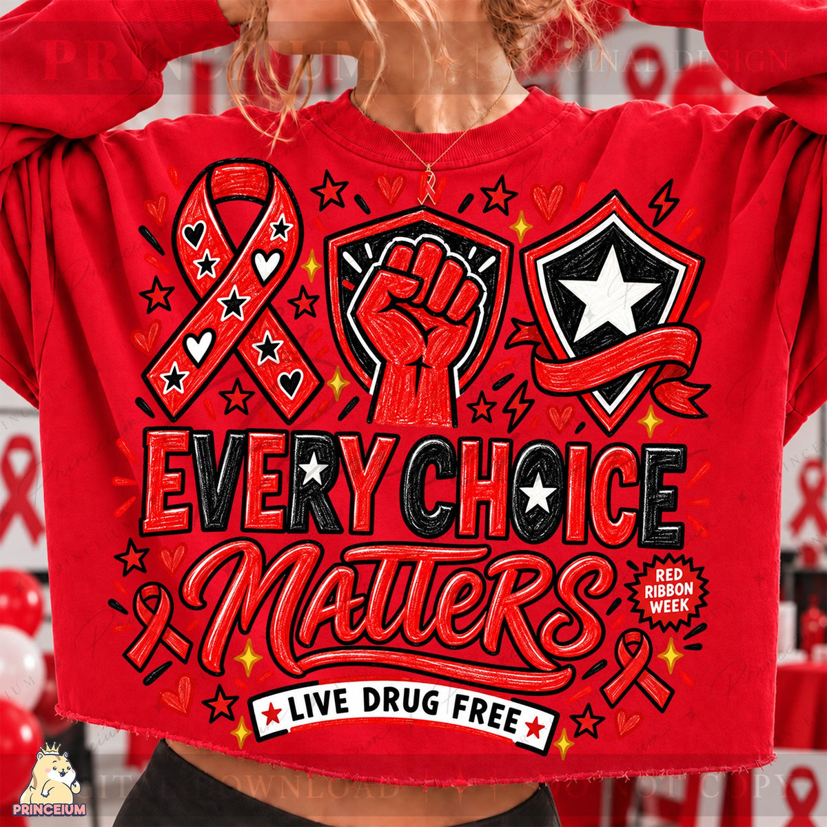 Drug Free Looks Good & Every Choice Matters Red Ribbon Week Bundle