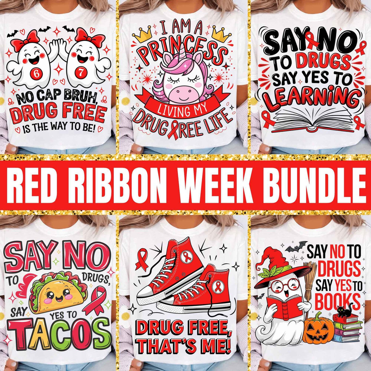 Say Boo to Drugs & Drug Free Red Ribbon Week Bundle