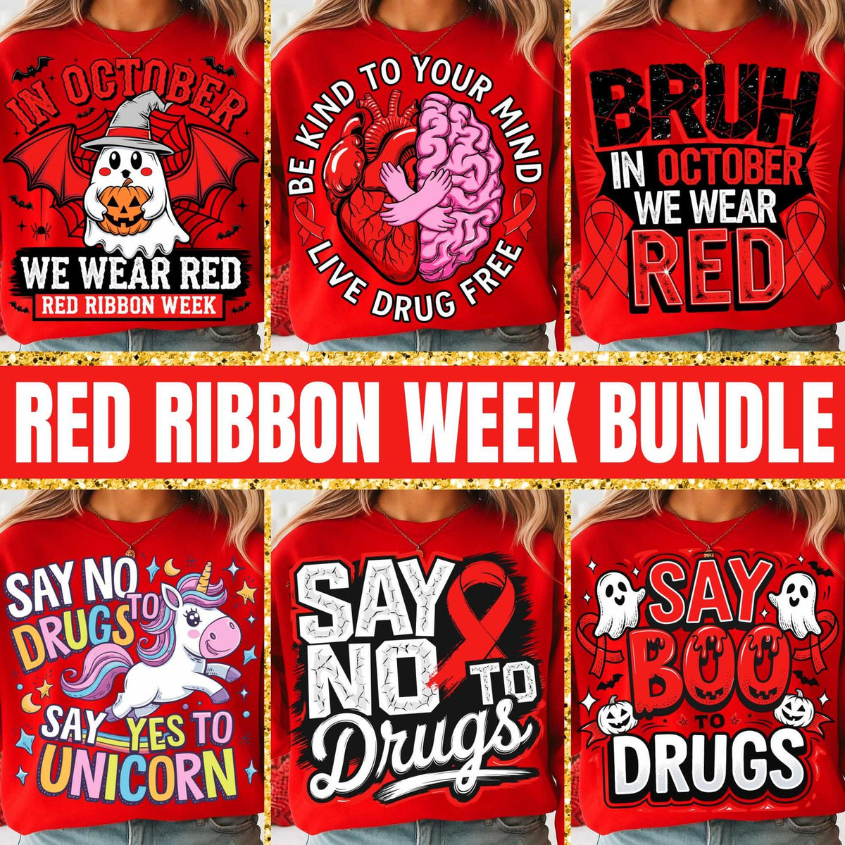 Say Boo to Drugs & Drug Free Red Ribbon Week Bundle