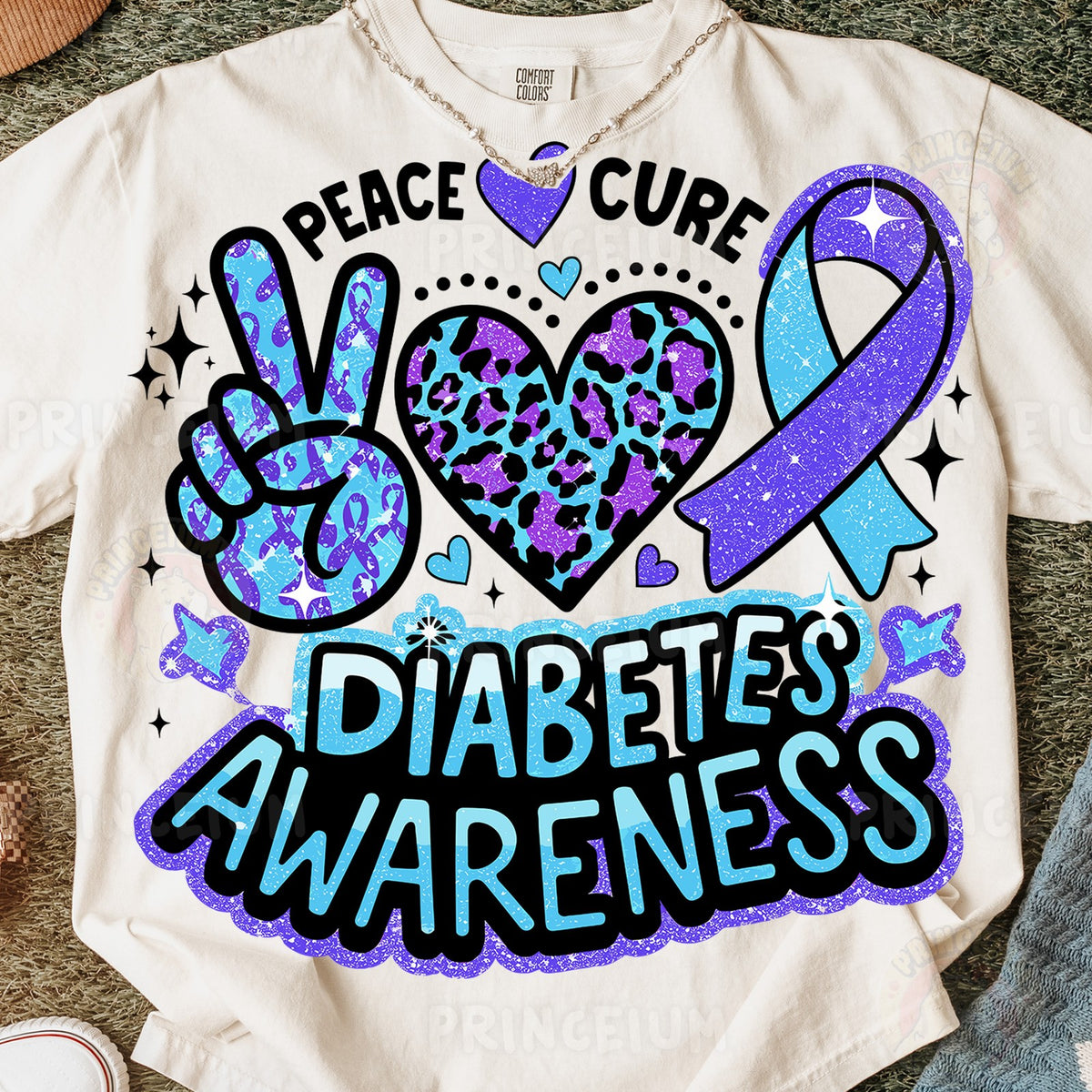 Peace Love Cure Diabetes Awareness