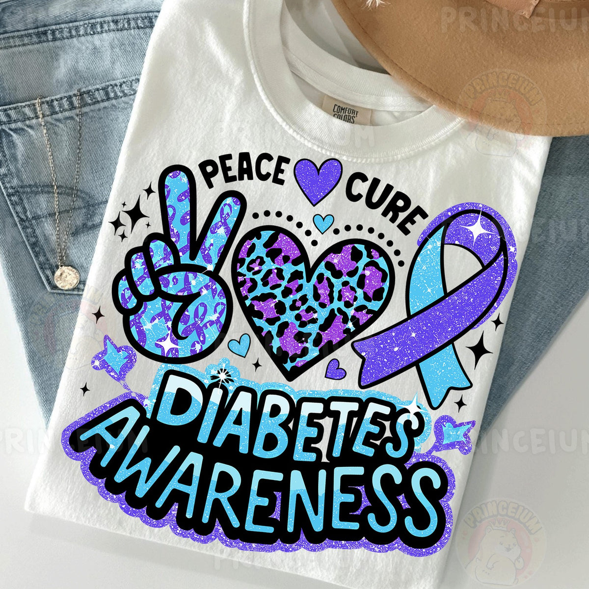Peace Love Cure Diabetes Awareness