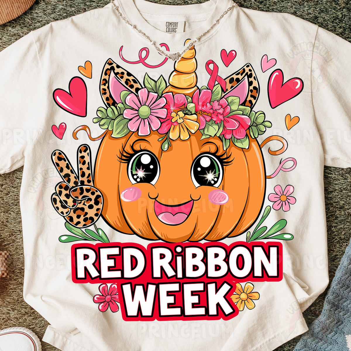 Unicorn Pumpkin Red Ribbon Week