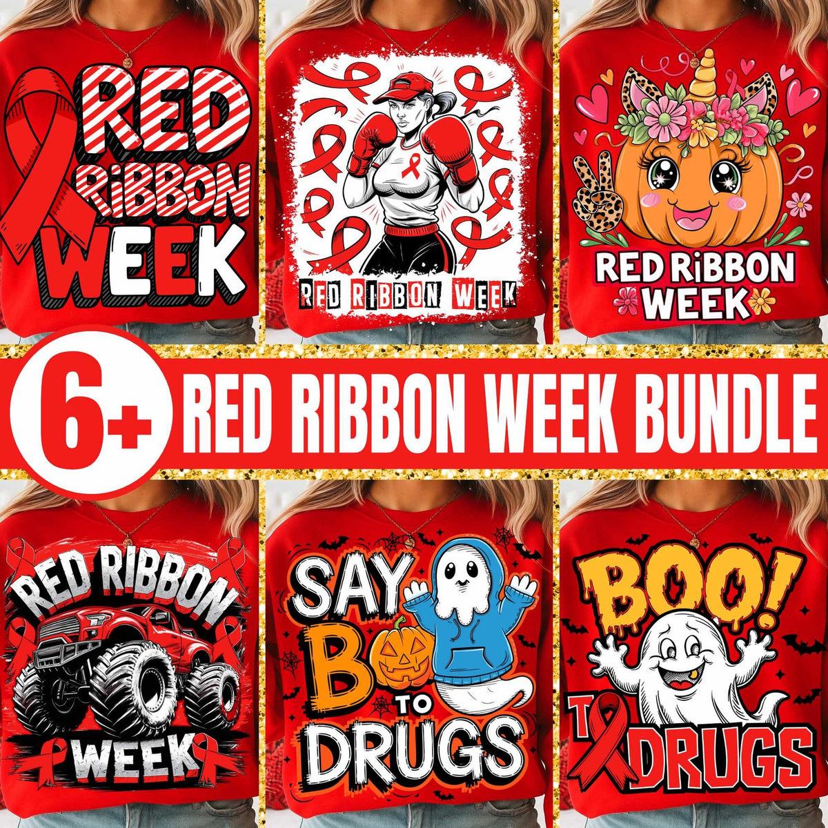 Drug Free That's Me & Say Boo Red Ribbon Week Bundle