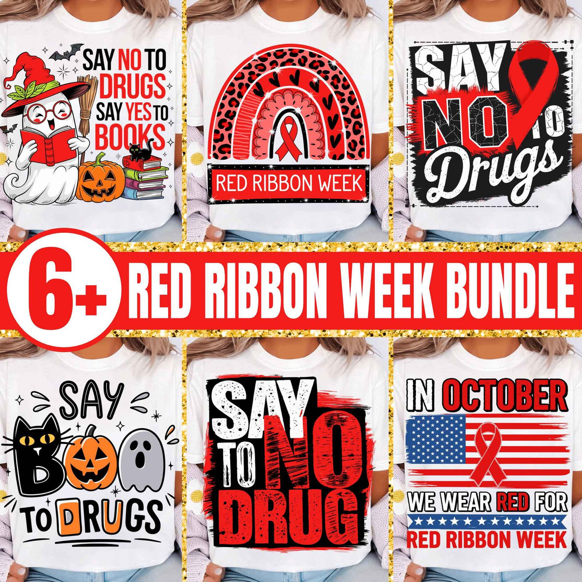Drug Free That's Me & Say Boo Red Ribbon Week Bundle