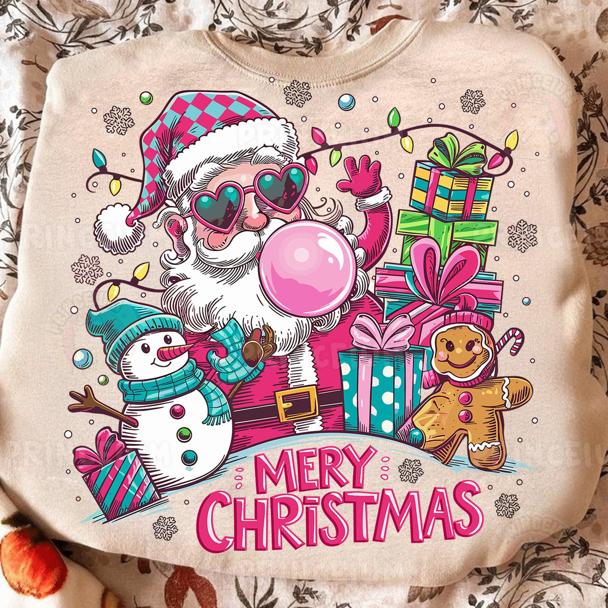 Bubblegum Santa Merry Christmas