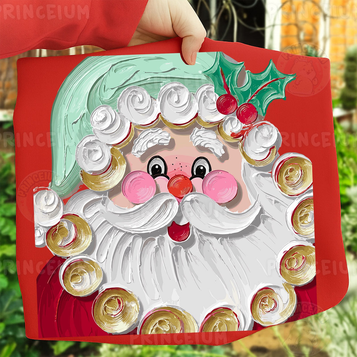 Vintage Painted Santa