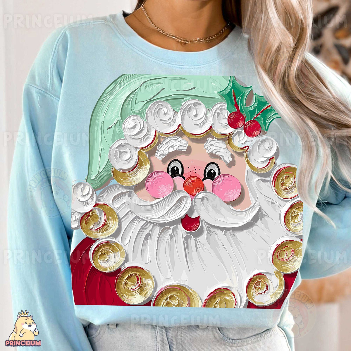 Vintage Painted Santa