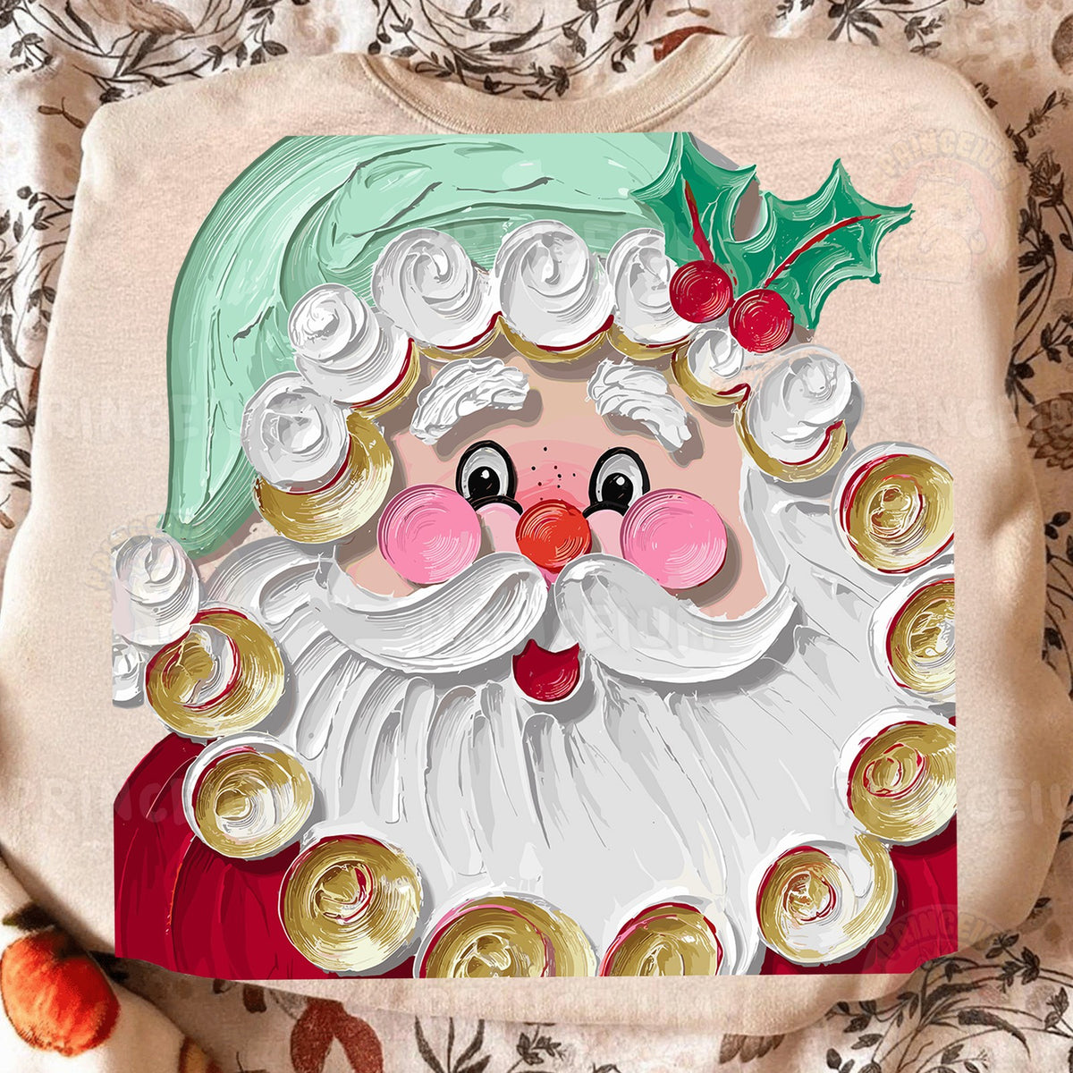 Vintage Painted Santa
