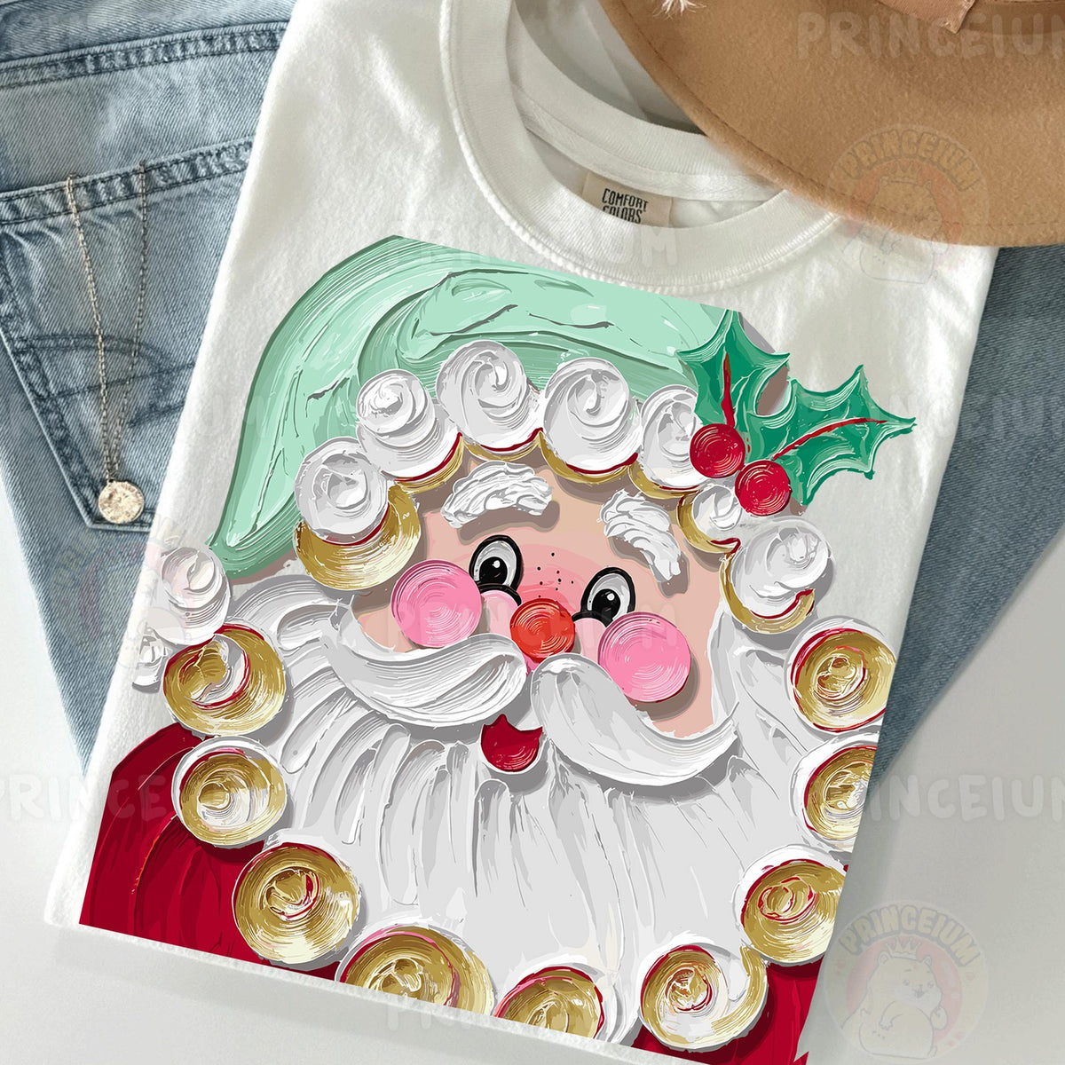 Vintage Painted Santa