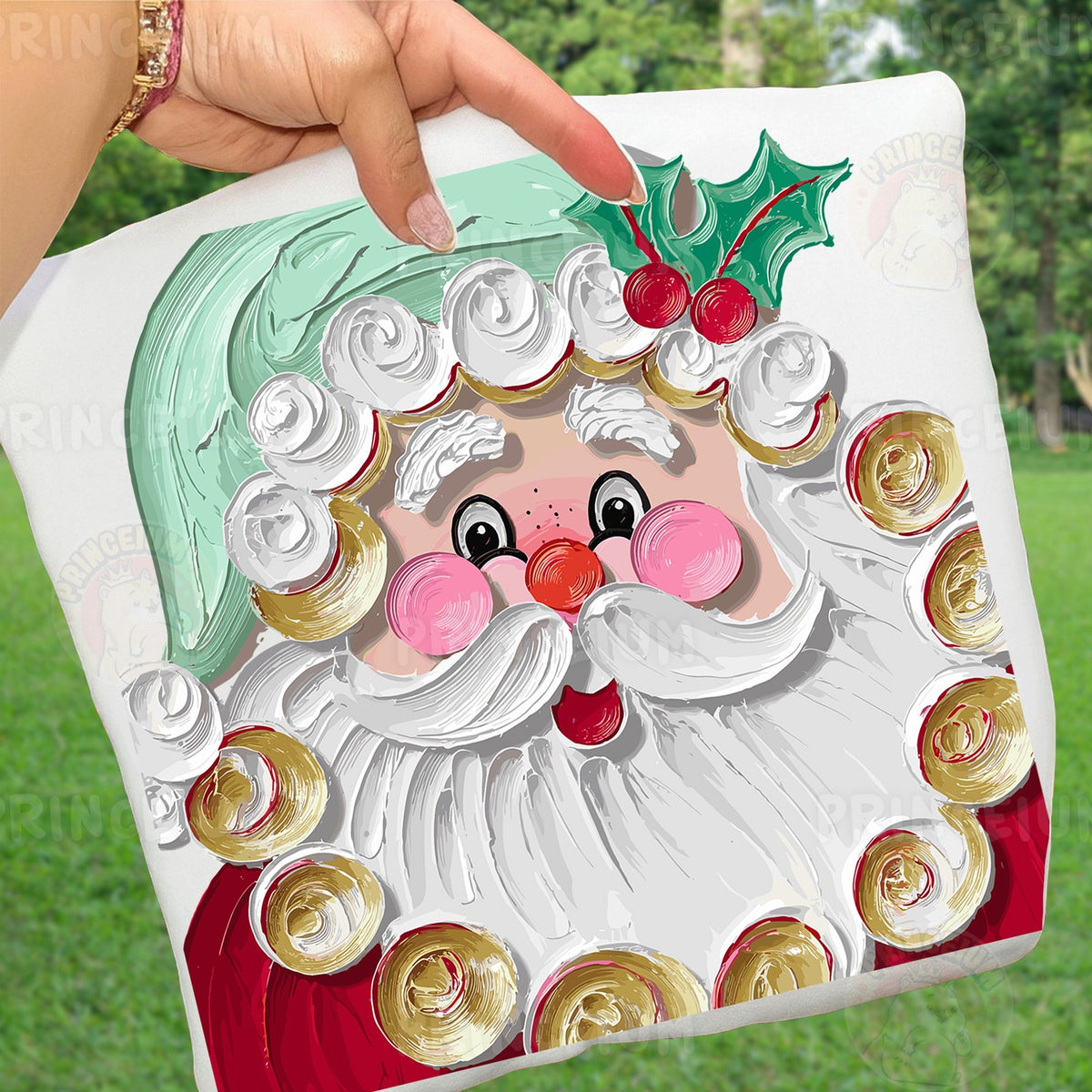 Vintage Painted Santa
