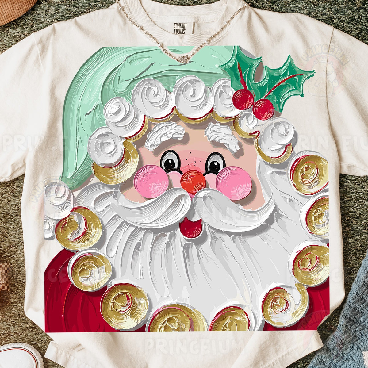 Vintage Painted Santa