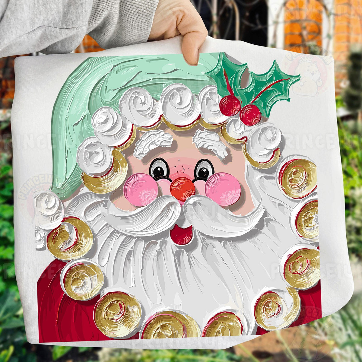 Vintage Painted Santa