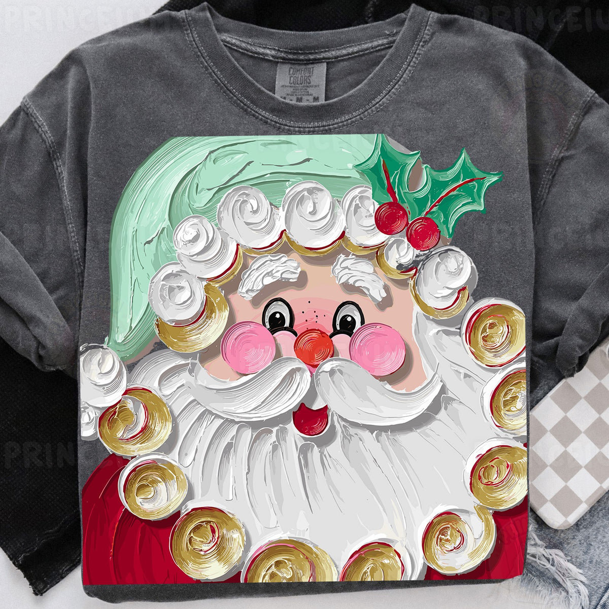 Vintage Painted Santa