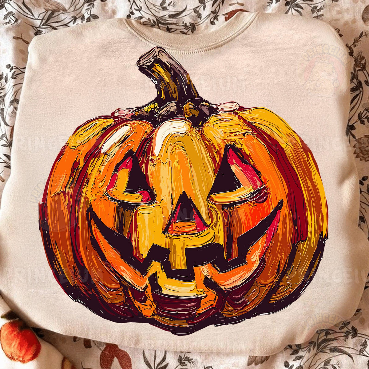 Painted Jack-O'-Lantern Pumpkin