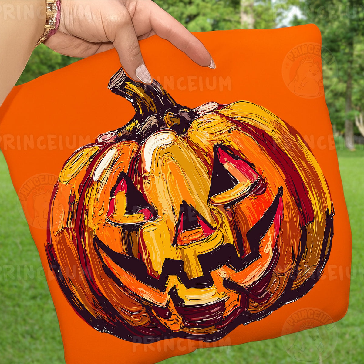 Painted Jack-O'-Lantern Pumpkin