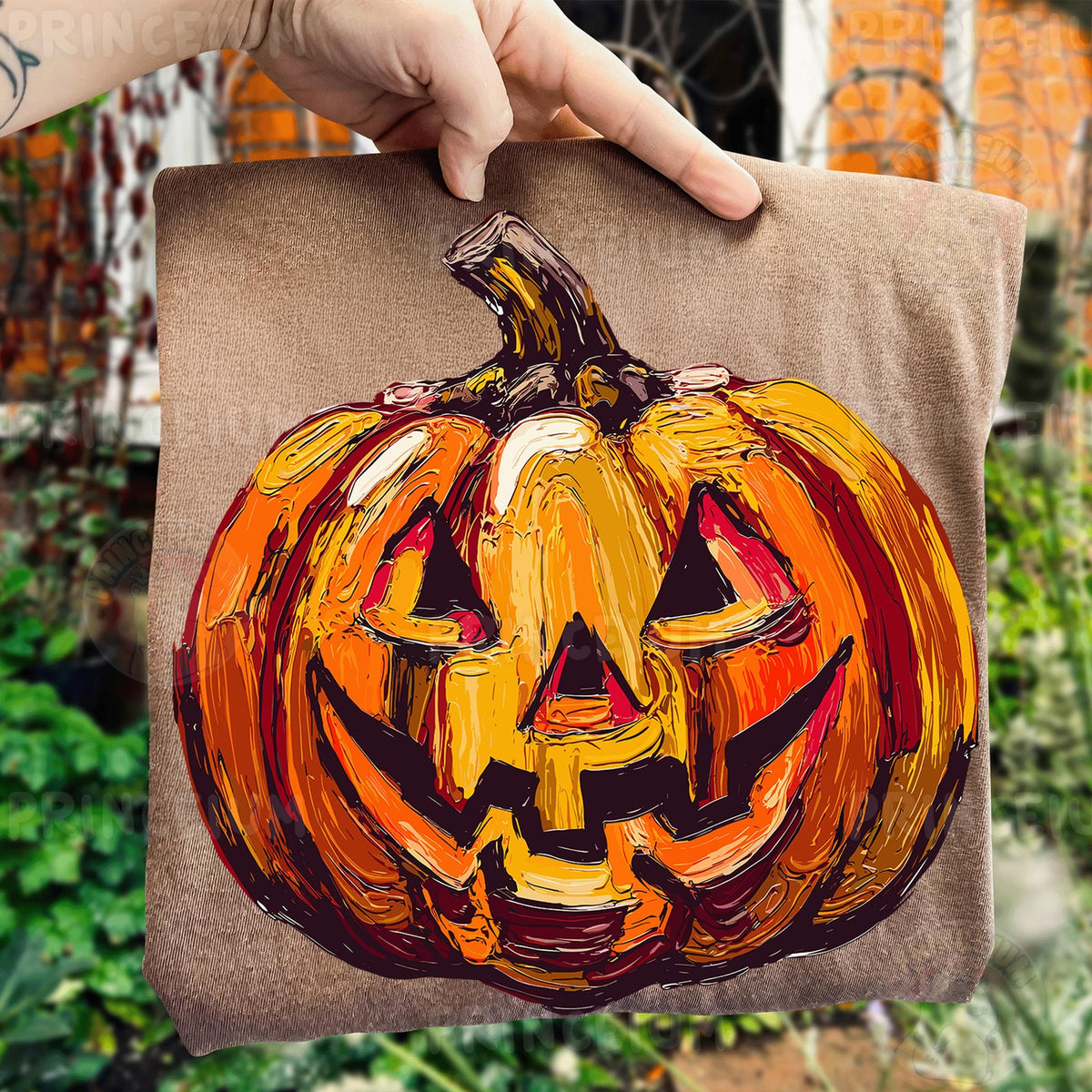 Painted Jack-O'-Lantern Pumpkin