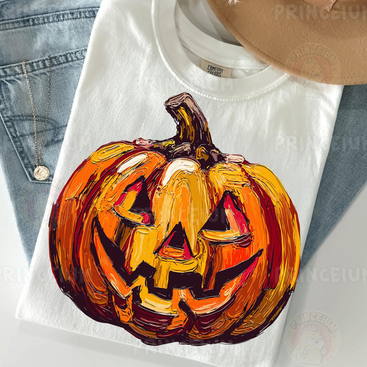 Painted Jack-O'-Lantern Pumpkin
