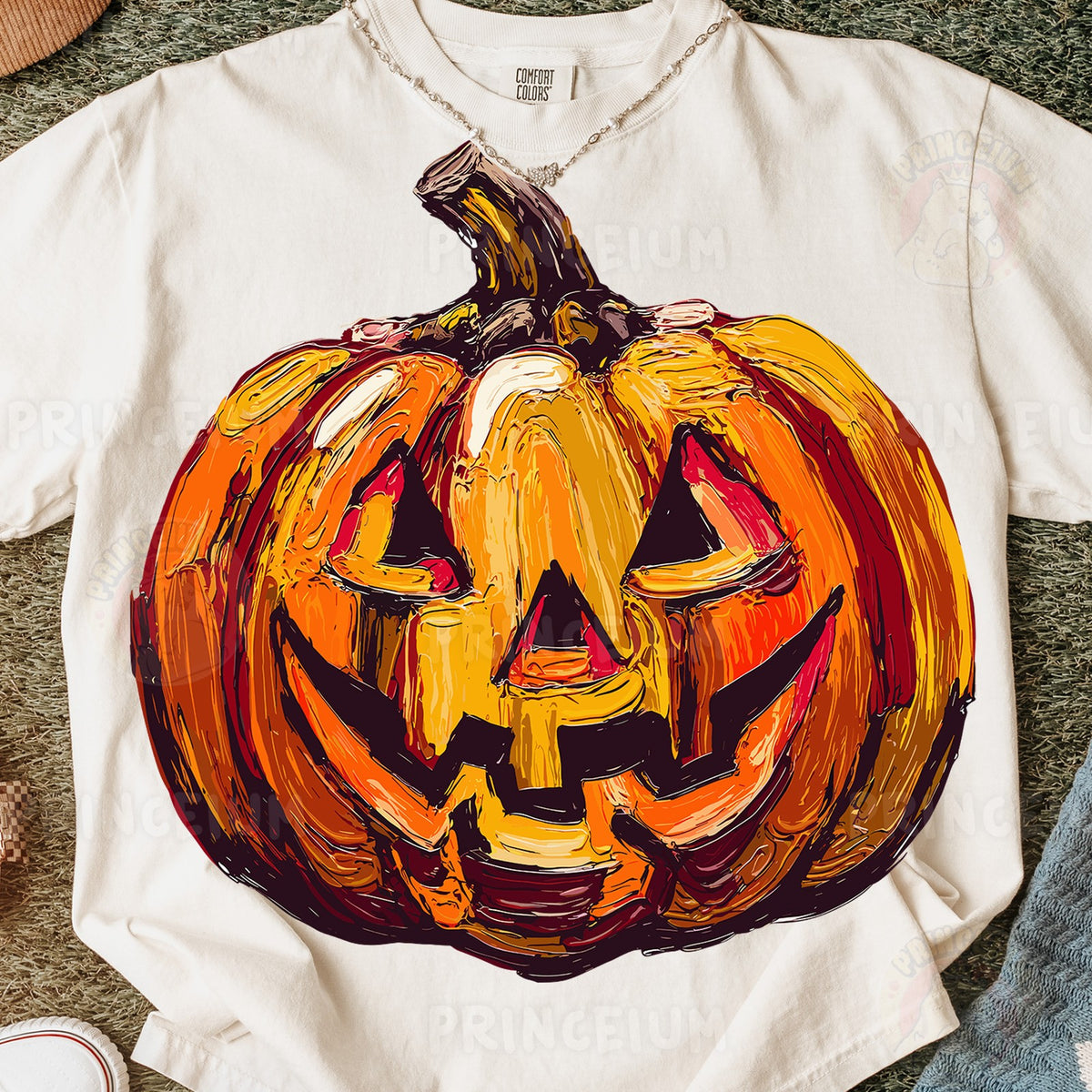 Painted Jack-O'-Lantern Pumpkin