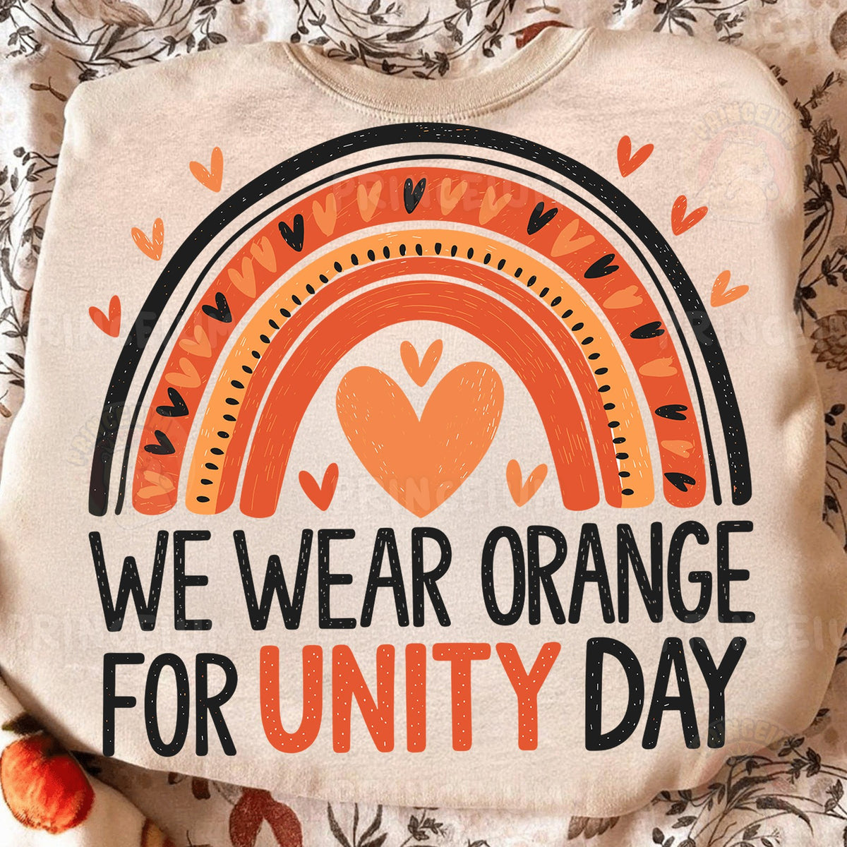 We Wear Orange Unity Day Rainbow