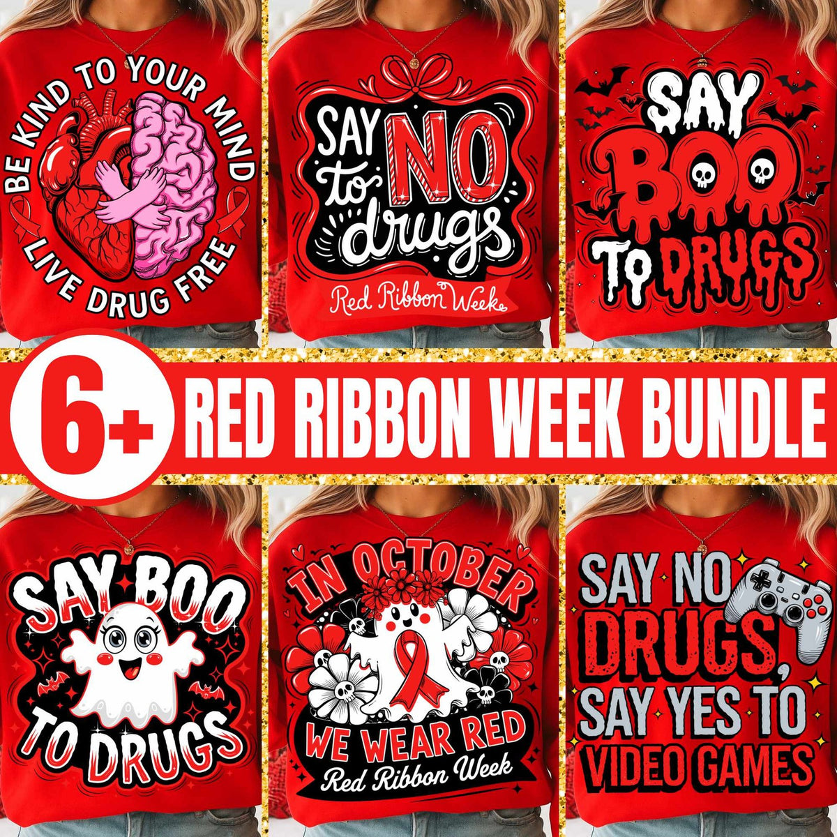 Say Boo to Drugs & Video Games Red Ribbon Bundle