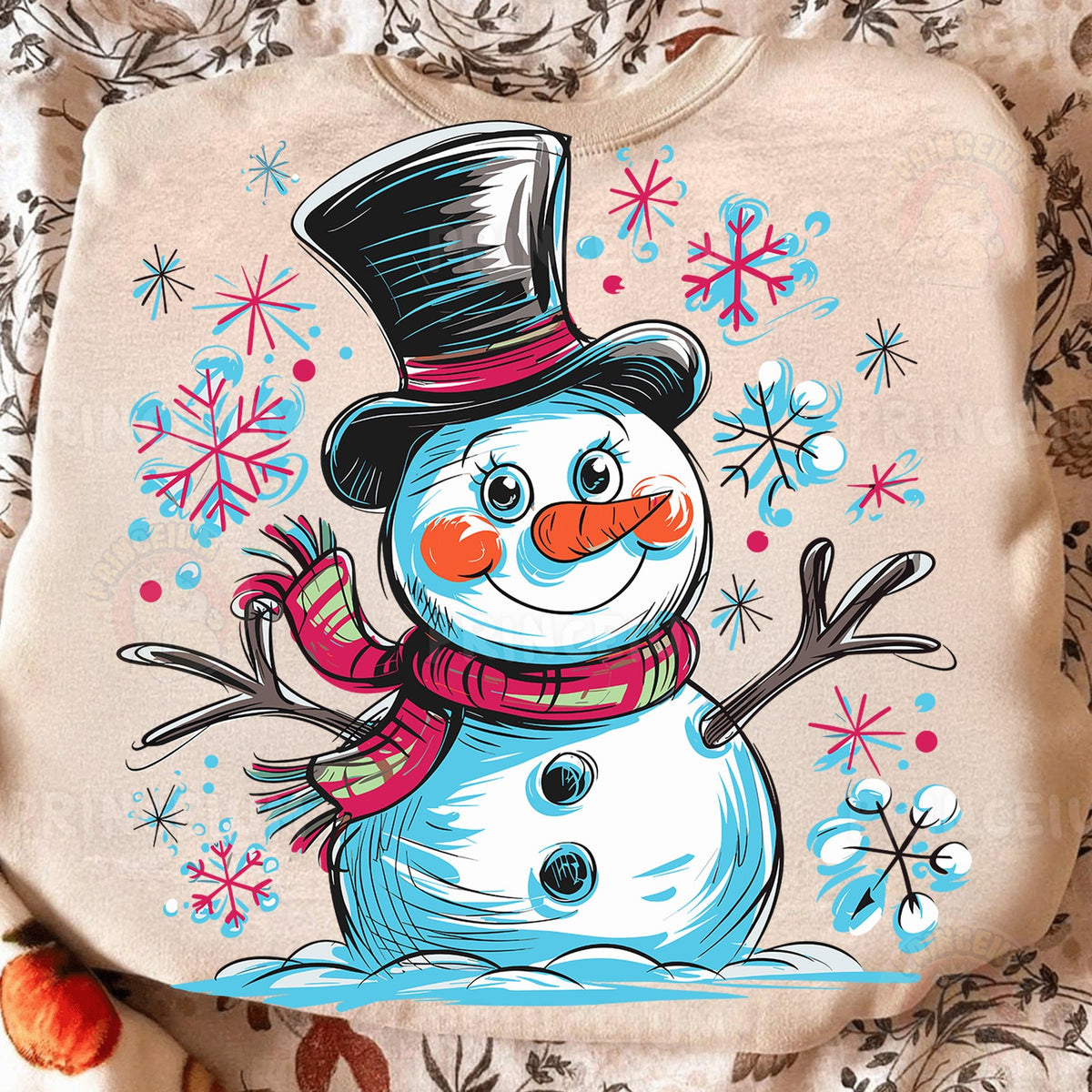 Sketch Style Snowman