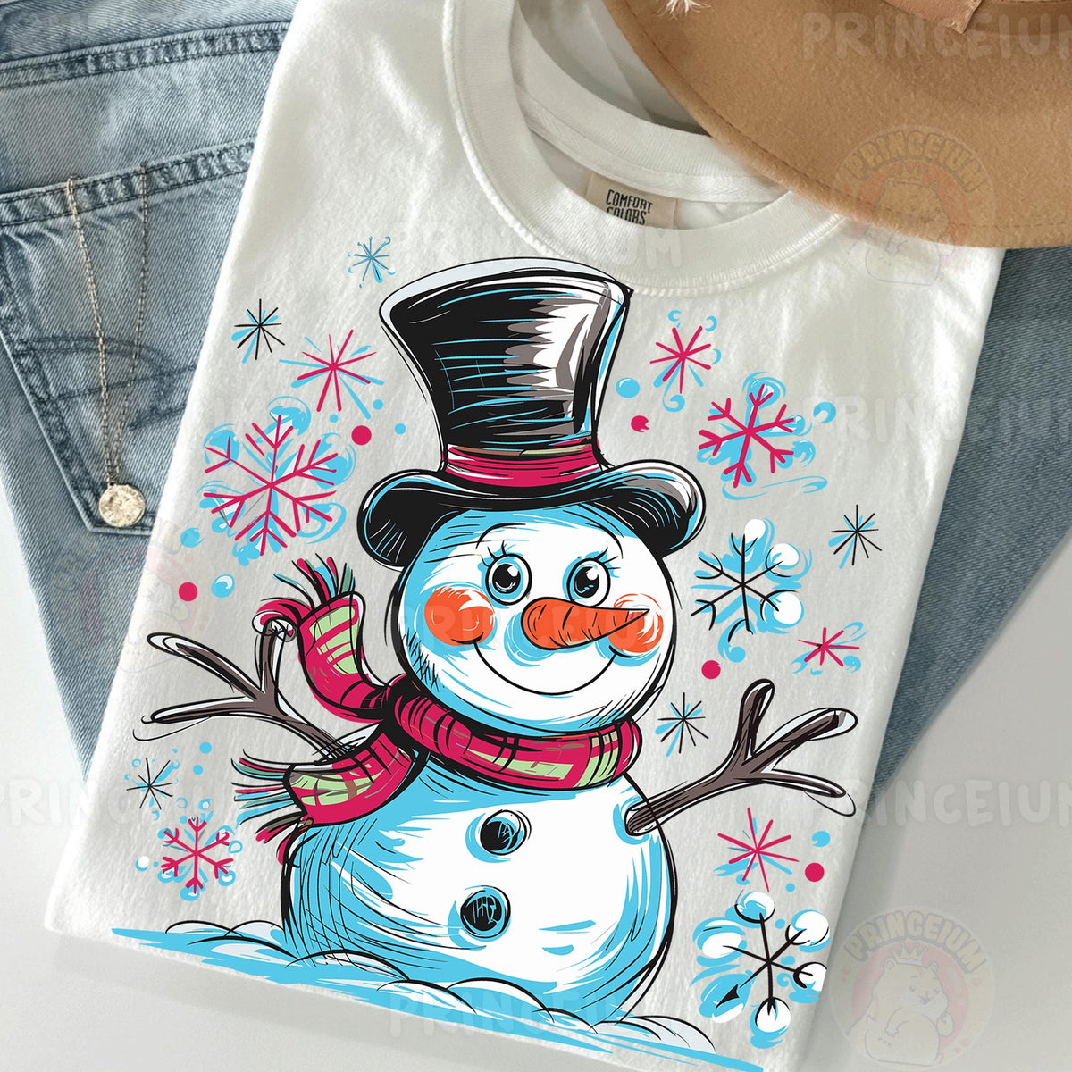 Sketch Style Snowman