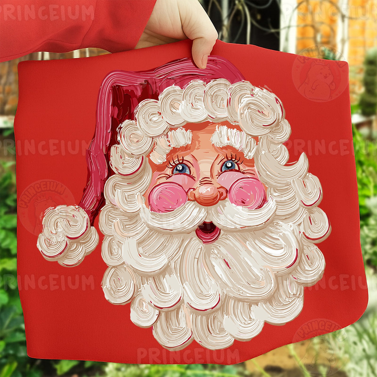 Painted Vintage Santa Face